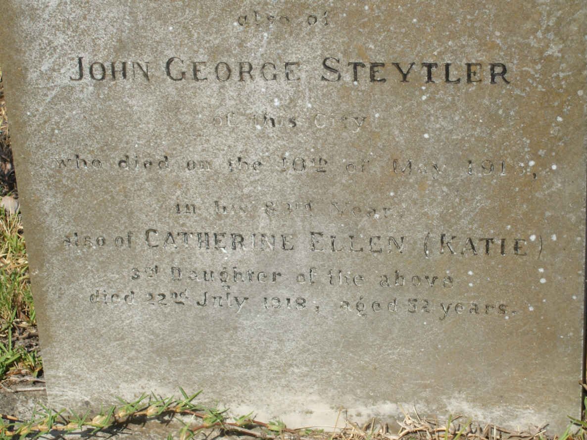 STEYTLER John George  -1915 &amp; Jane Elizabeth -1872  :: STEYTLER Catherine Ellen -1918