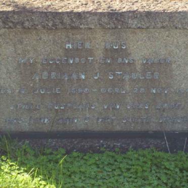 STADLER Adriaan J. 1880-1941