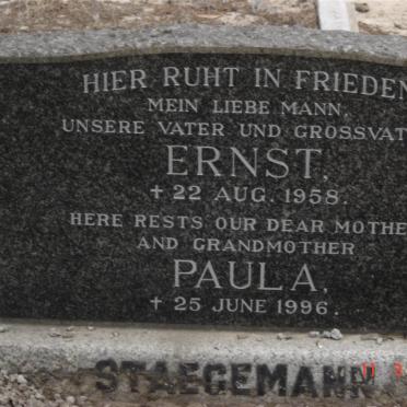 STAEGEMANN Ernst -1958 &amp; Paula -1996