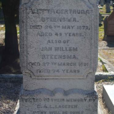 STEENSMA Jan Willem -1891 &amp; Aletta Gertruda  -1872