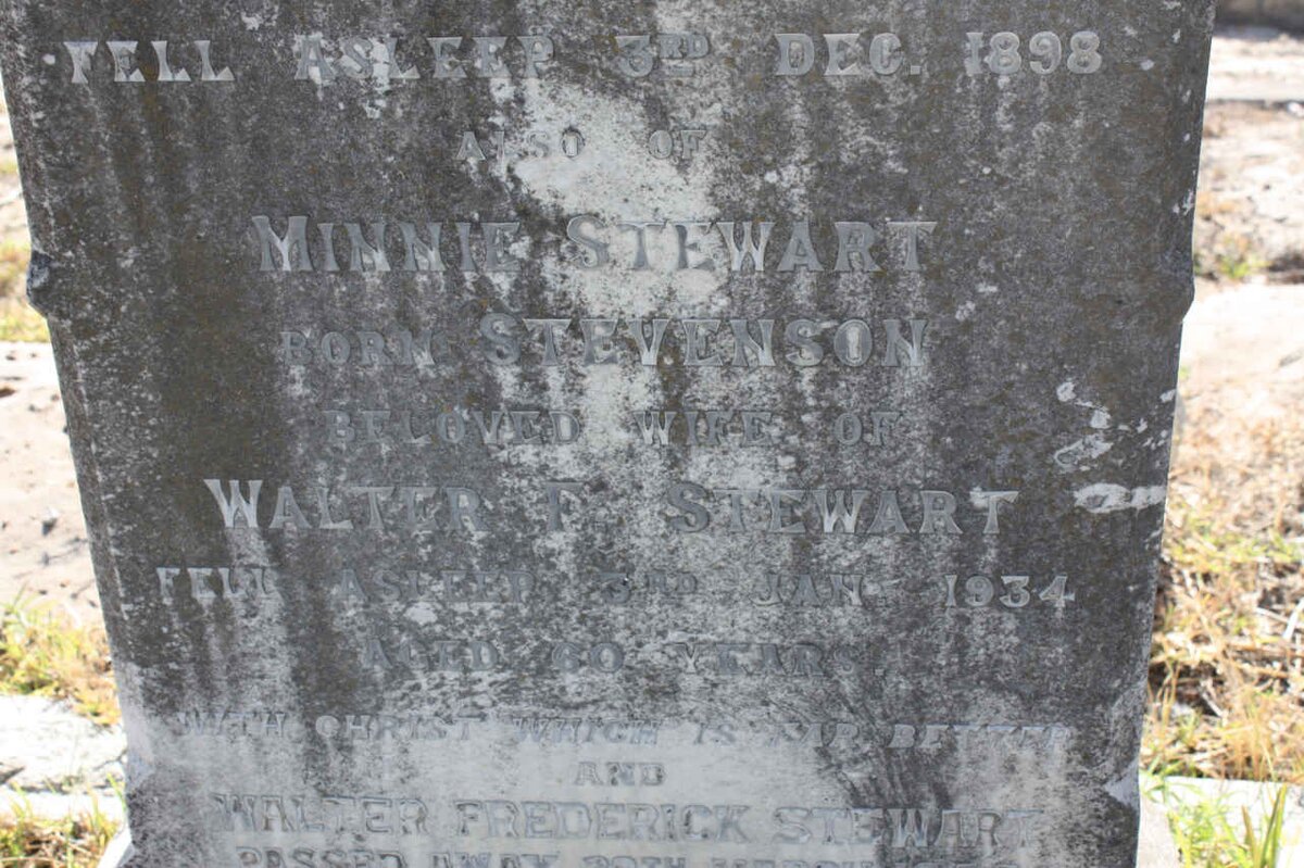 STEWART Minnie nee STEVENSON -1934