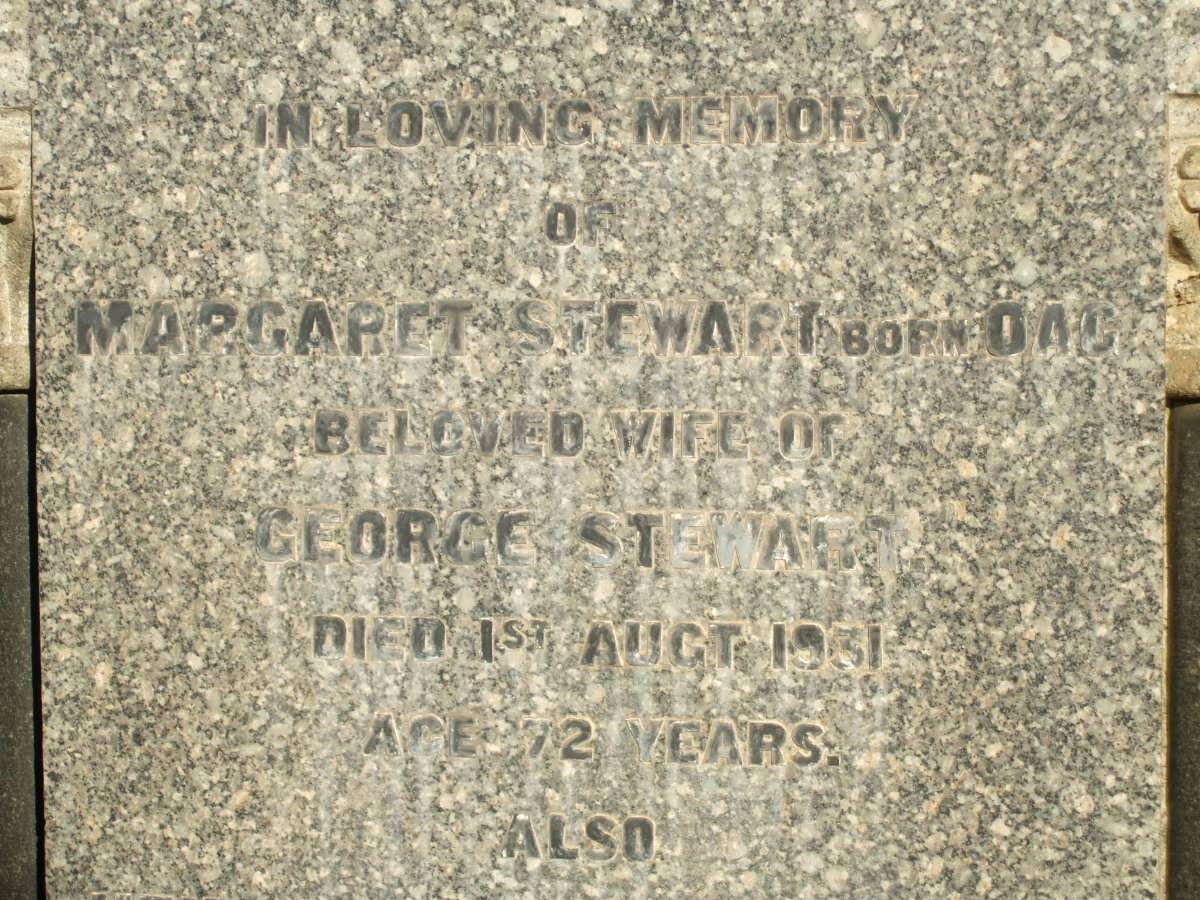 STEWART George -1933 &amp; Margaret DAG -1931