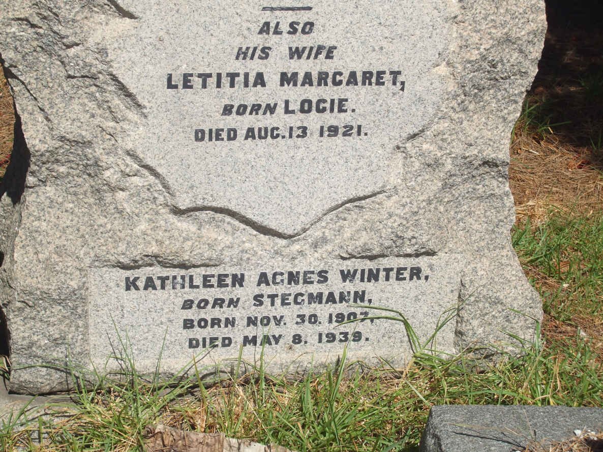 WINTER Kathleen Agnes nee STEGMANN 1907-1939