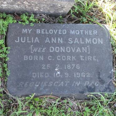 SALMON Julia Ann nee DONOVAN 1876-1962