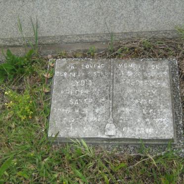 SAYER Frederick William 1901-1974 &amp; Lydia Frederika 1904-1969