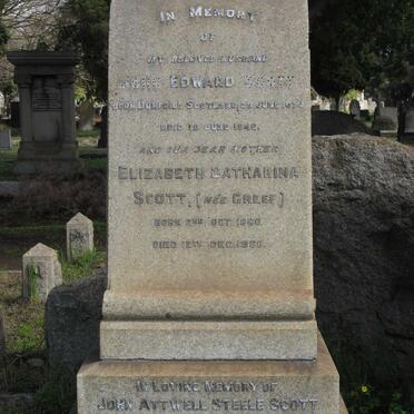 SCOTT John Edward 1874-1940 &amp; Elizabeth Catharina GREEF 1880-1960