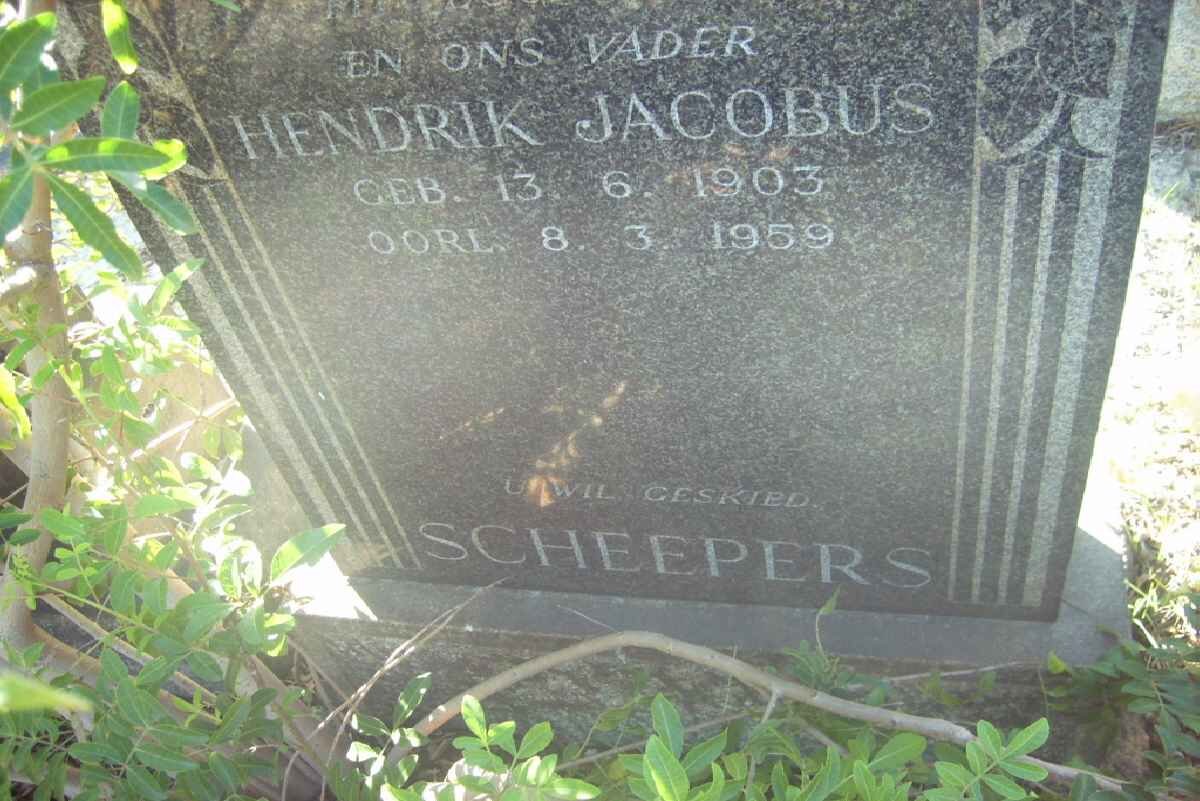 SCHEEPERS Hendrik Jacobus 1903-1959