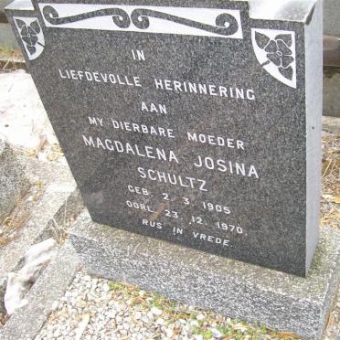 SCHULTZ Magdalena Josina 1905-1970