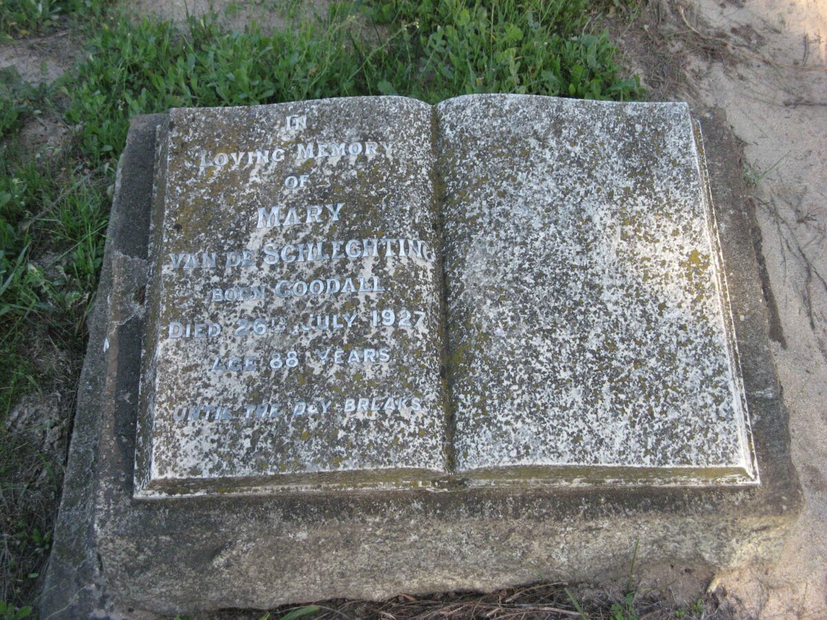 SCHLECHTING Mary, van de nee GOODALL -1927