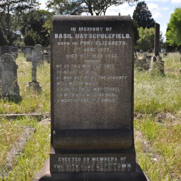 SCHOLEFIELD Basil Hay 1877-1933