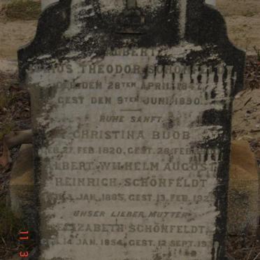 SCHONFELDT Julius Theodor 1847-1890 &amp; Elizabeth 1854-1938