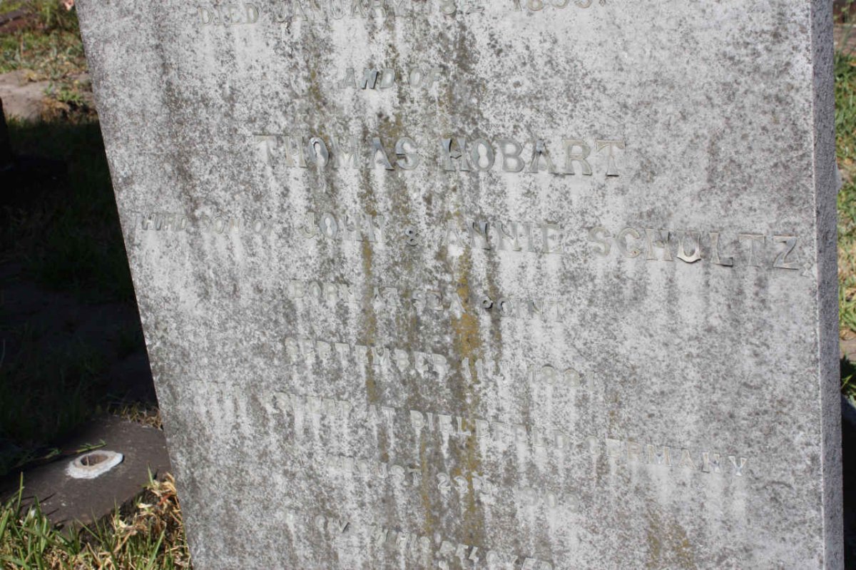 SCHULTZ Thomas Hobart 1881-1909