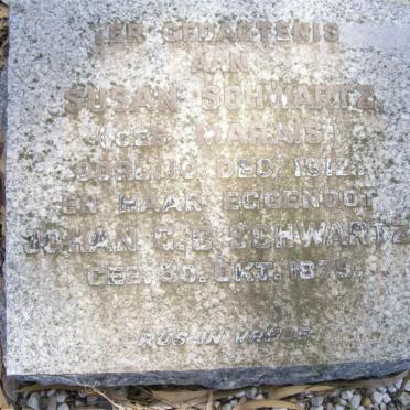 SCHWARTZ Johan G.C. 1879- &amp; Susan MARAIS -1912