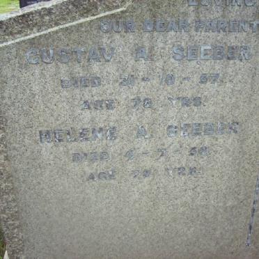 SEEBER Gustav A. -1957 &amp; Helene A. -1958