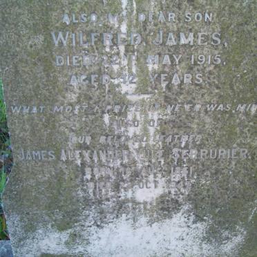 SERRURIER James Aexander Yule 1861-1947 & Caroline Charlotte -1914 :: SERRURIER Wilfred James -1915_2