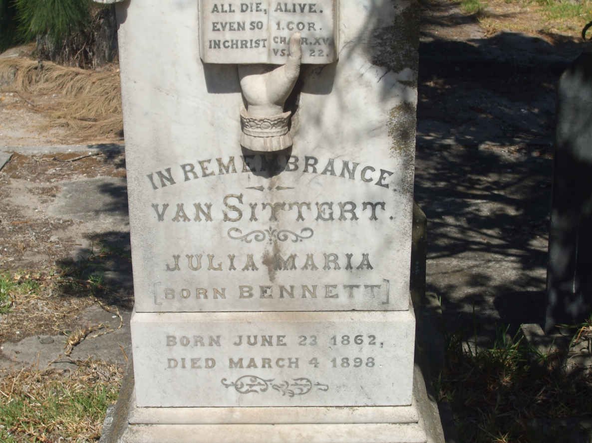 SITTERT Julia Maria, van nee BENNETT 1862-1898