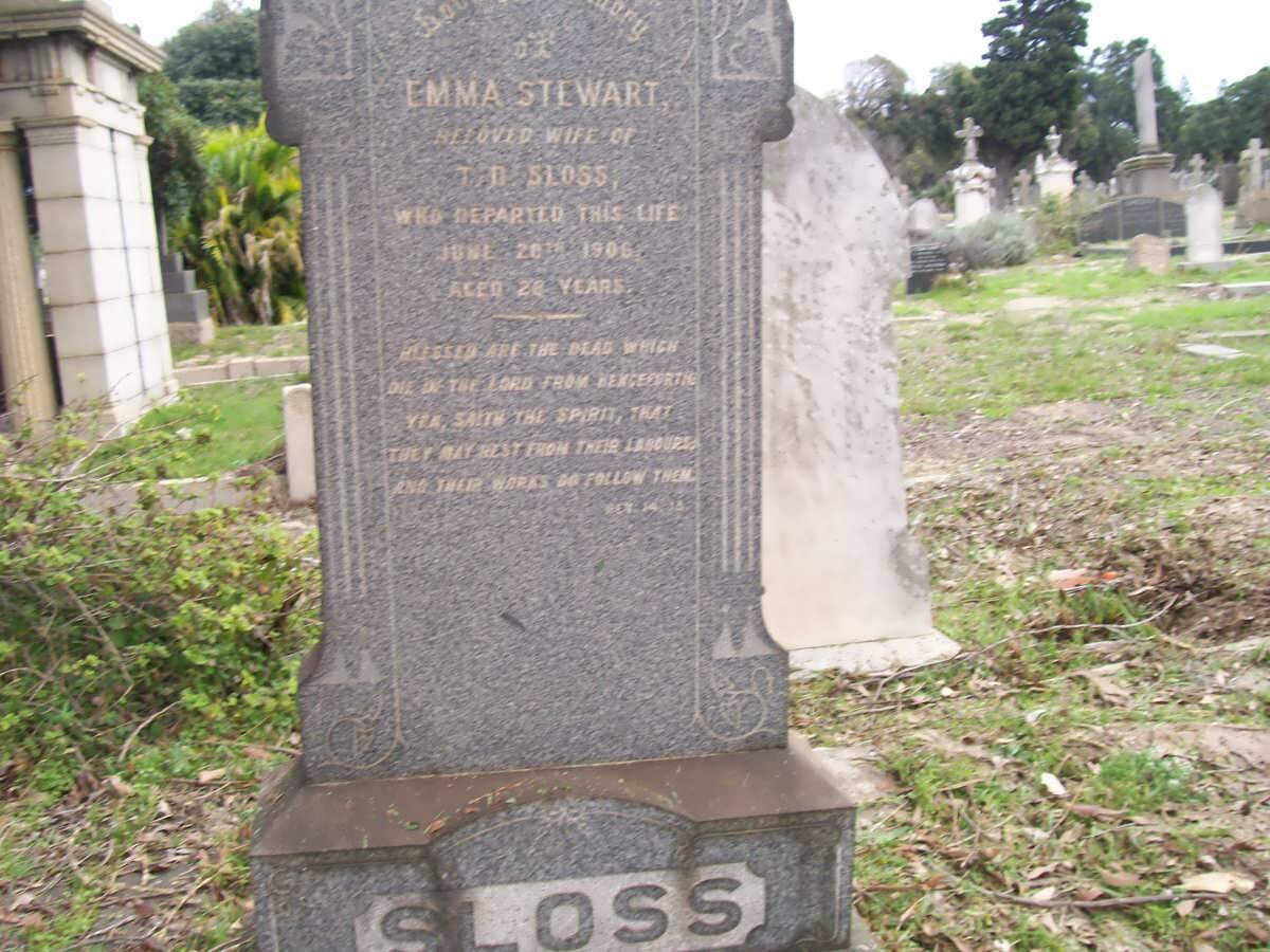 SLOSS Emma nee STEWART -1905