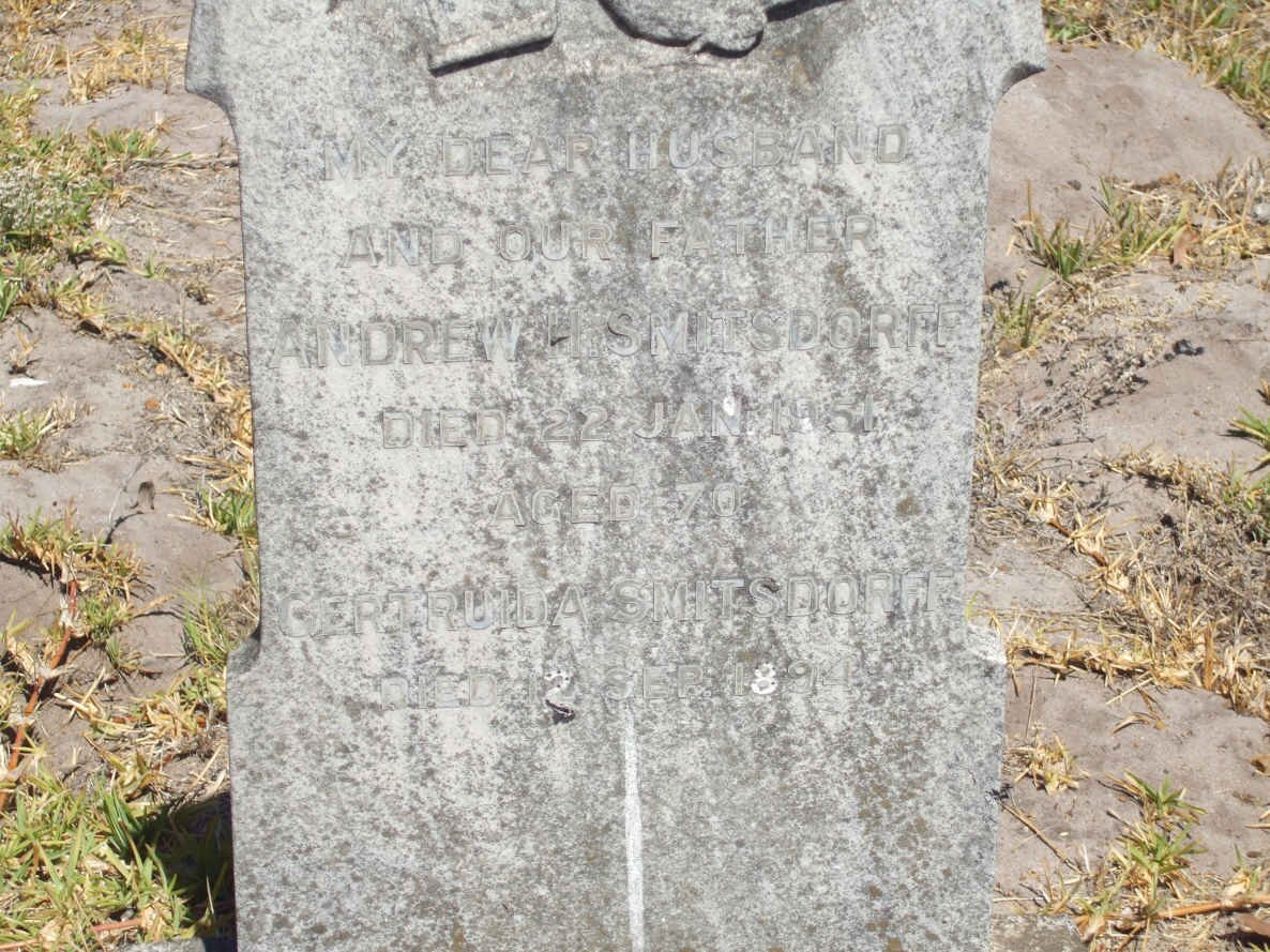 SMITSDORFF Andrew H. -1951 &amp; Gertruida -1894