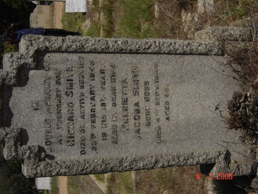 SMITH Richard -1945 :: SMITH Henrietta Jacoba nee ROSS -1948