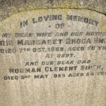 SMITH Norman Clement -1958 &amp; Iris Margaret Rhoda -1952