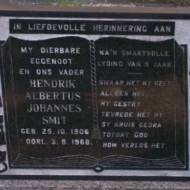 SMIT Hendrik Albertus Johannes 1906-1968