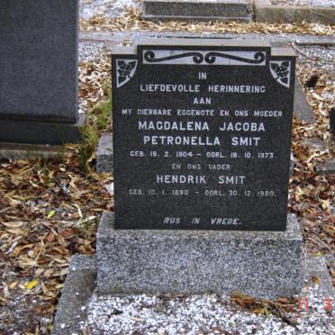 SMIT Hendrik 1890-1980 &amp; Magdalena Jacoba Petronella 1904-1973