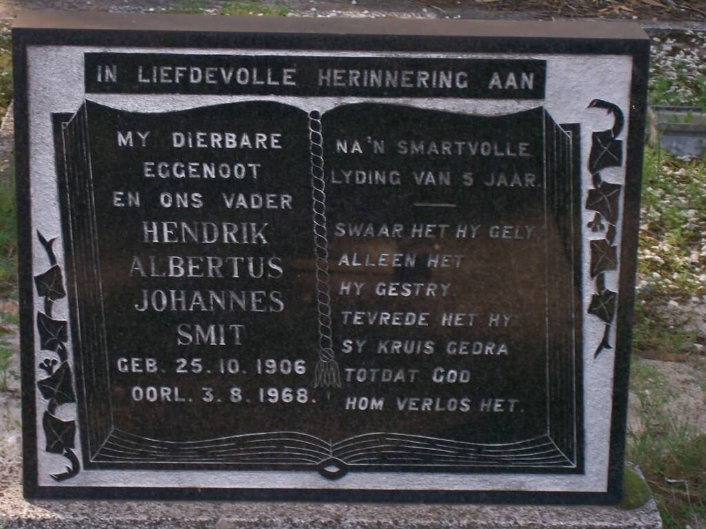 SMIT Hendrik Albertus Johannes 1906-1968
