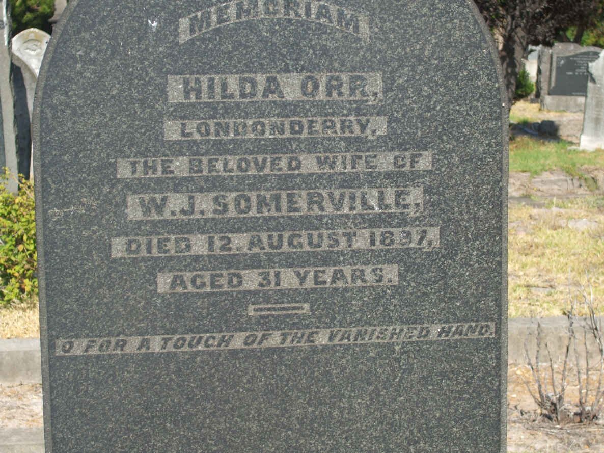 SOMERVILLE Hilda nee ORR  -1897