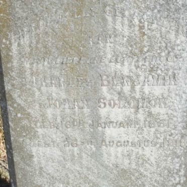 SOLOMON Charles Benjamin Johan 1851-1918