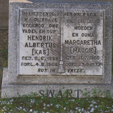 SWART Hendrik Albertus 1888-1964 &amp; Margaretha 1900-1977