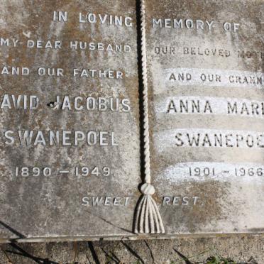 SWANEPOEL David Jacobus 1890-1949 &amp; Anna Maria 1901-1966