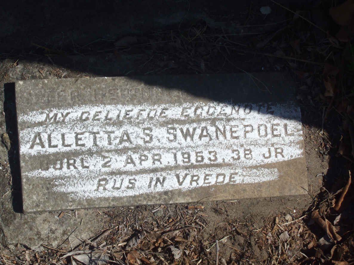 SWANEPOEL Alletta S. -1953