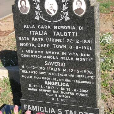 TALOTTI Italia 1881-1961 :: TALOTTI Saverio 1910-1976 &amp; Angelica 1917-2004