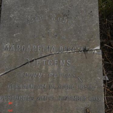 TIETGENS Margaretha Dorothea nee PETERS 1850-1905
