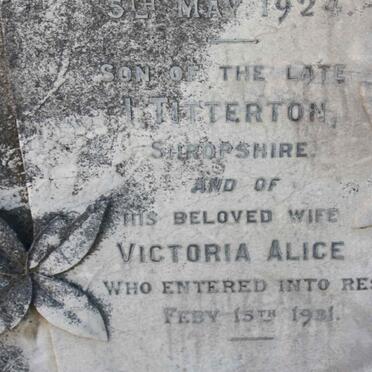 TITTERTON Charles Samuel -1924 &amp; Victoria Alice 1931
