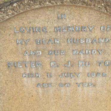 TOIT Pieter C.J., du  -1956