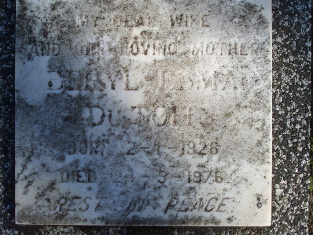 TOIT Beryl Esma, du 1926-1976