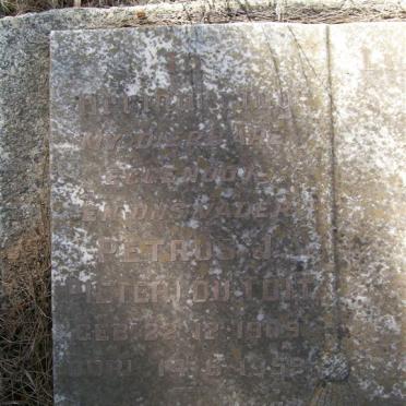 TOIT Petrus J., du 1909-1959