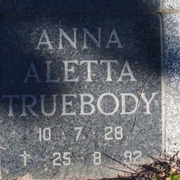 TRUEBODY Anna Aletta 1928-1992