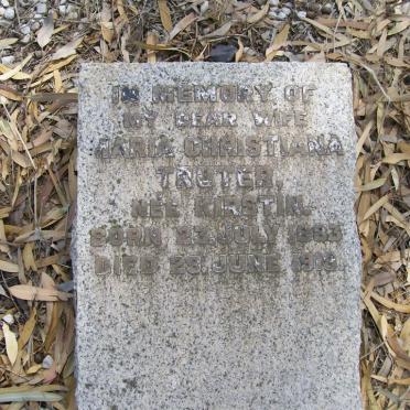 TRUTER Maria Christina nee KIRSTIN 1883-1918
