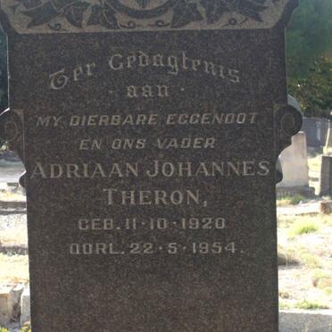 THERON Adriaan Johannes 1920-1954