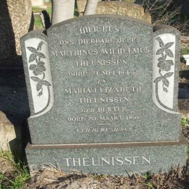 THEUNISSEN Marthinus Wilhelmus -1943 &amp; Maria Elizabeth BESTER -1958