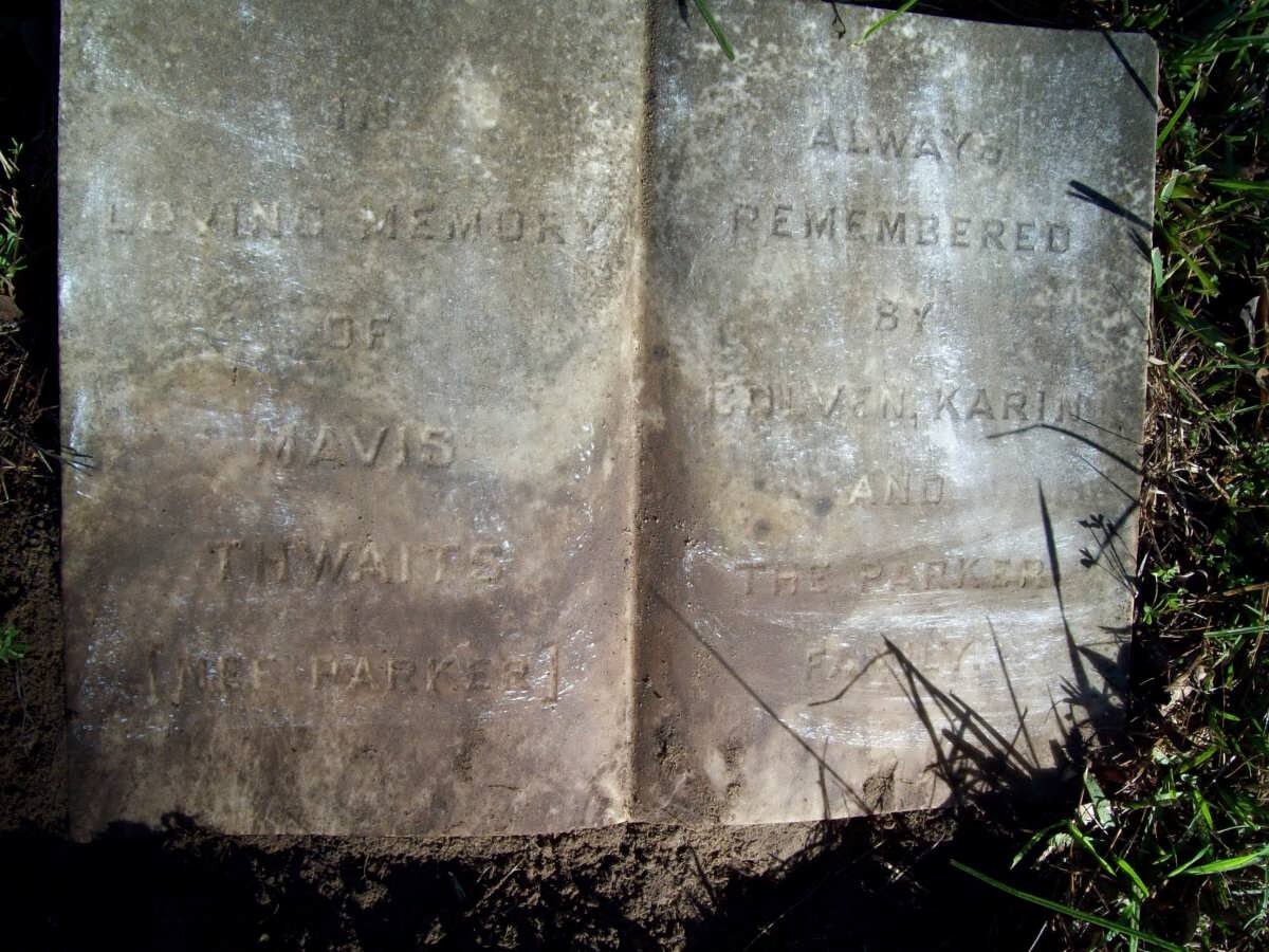 THWAITS Mavis nee PARKER