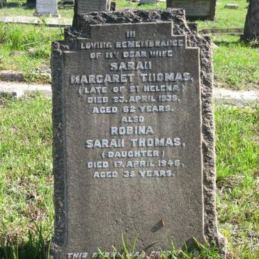 THOMAS Sarah Margaret -1939 :: THOMAS Robina Sarah -1946