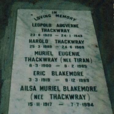 THACKWRAY ::  BLAKEMORE :: TIRAN