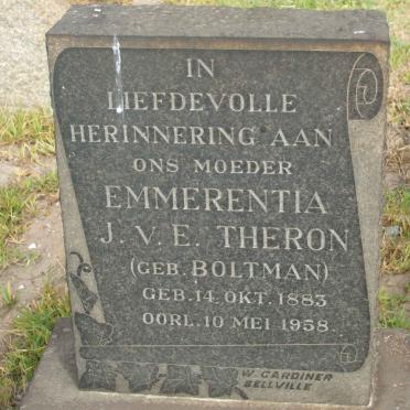 THERON Emmerentia J.V.E. nee BOLTMAN 1883-1958