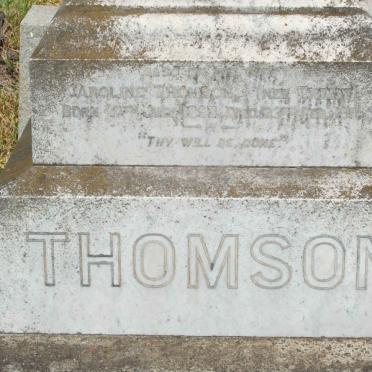 THOMSON William 1851-1901 &amp; Caroline TRENT 1853-1911 