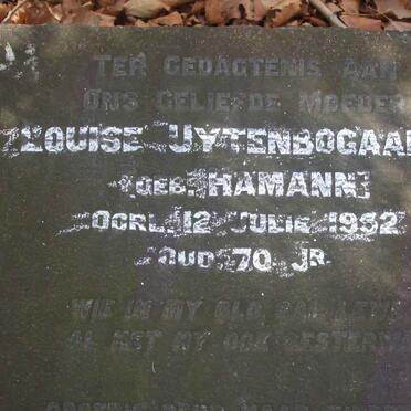 UYTENBOGAARDT Louise nee HAMANN -1952