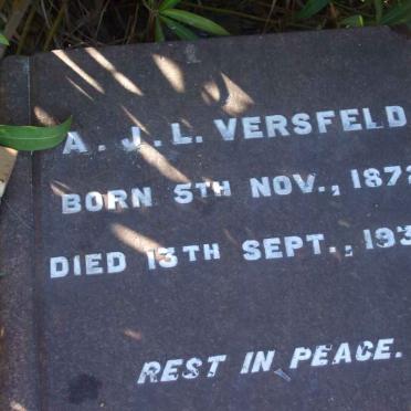 VERSFELD A.J.L. 1872-1939