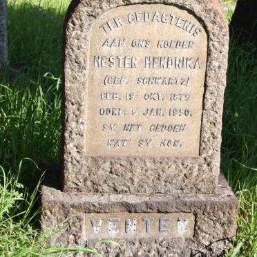 VENTER Hester Hendrika nee SCHWARTZ 1879-1950
